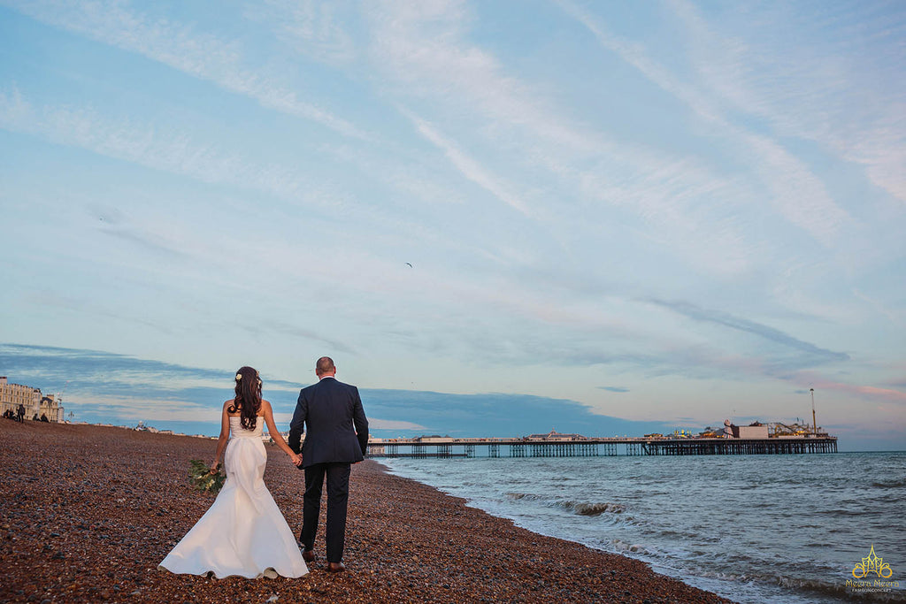 elegant beach wedding gown