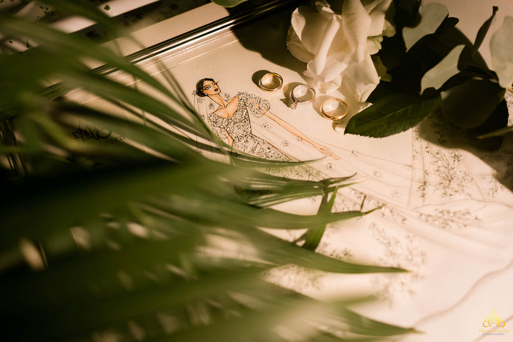 exclusive sketch couture wedding dress by meera meera