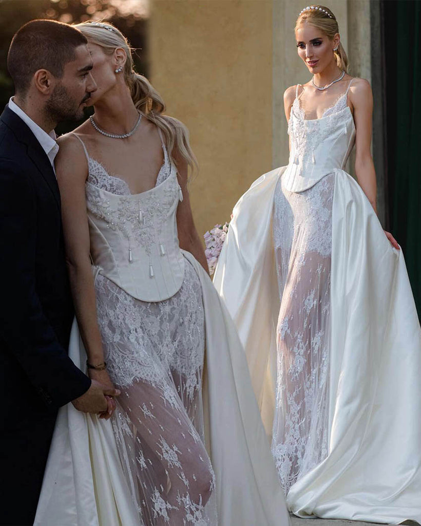 bespoke basque waist wedding dress design