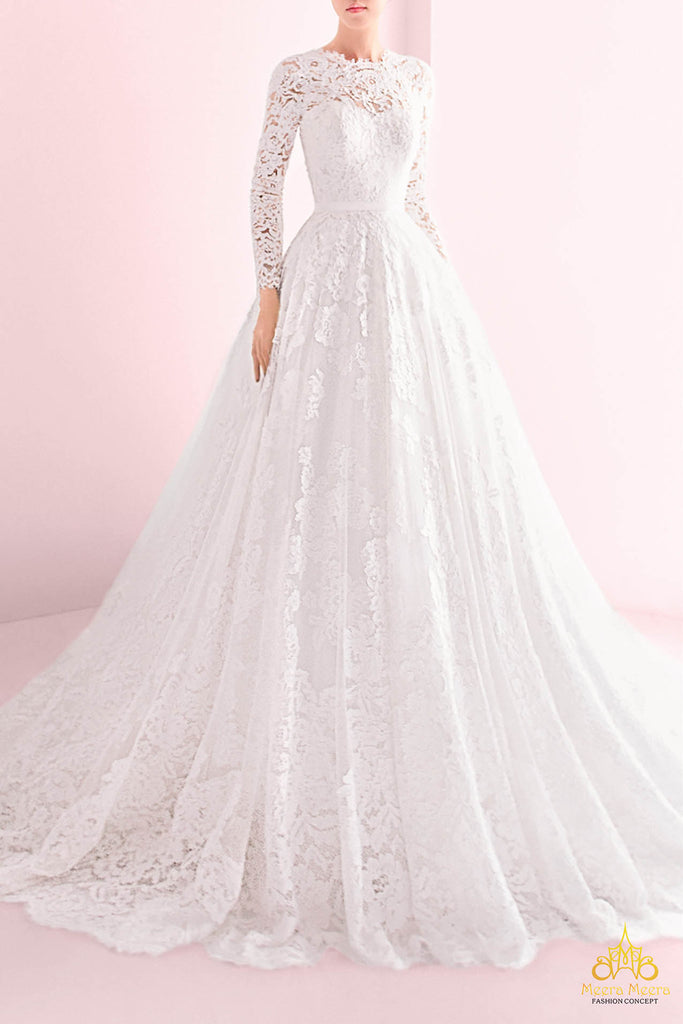 garden lace wedding dress