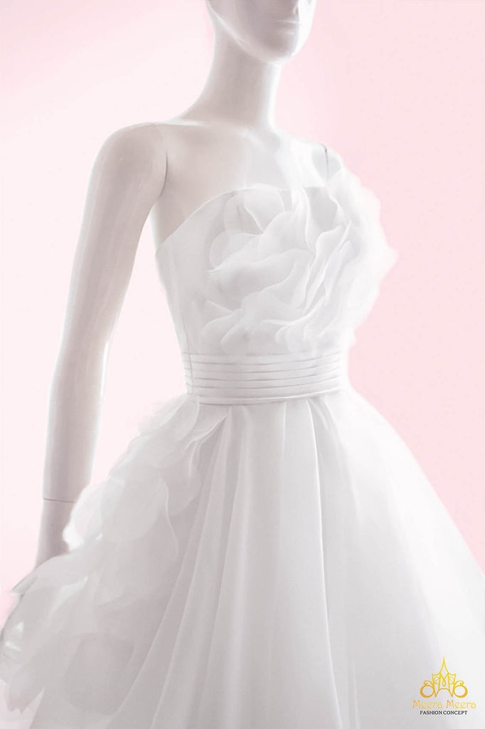 organza 3d flower wedding dress