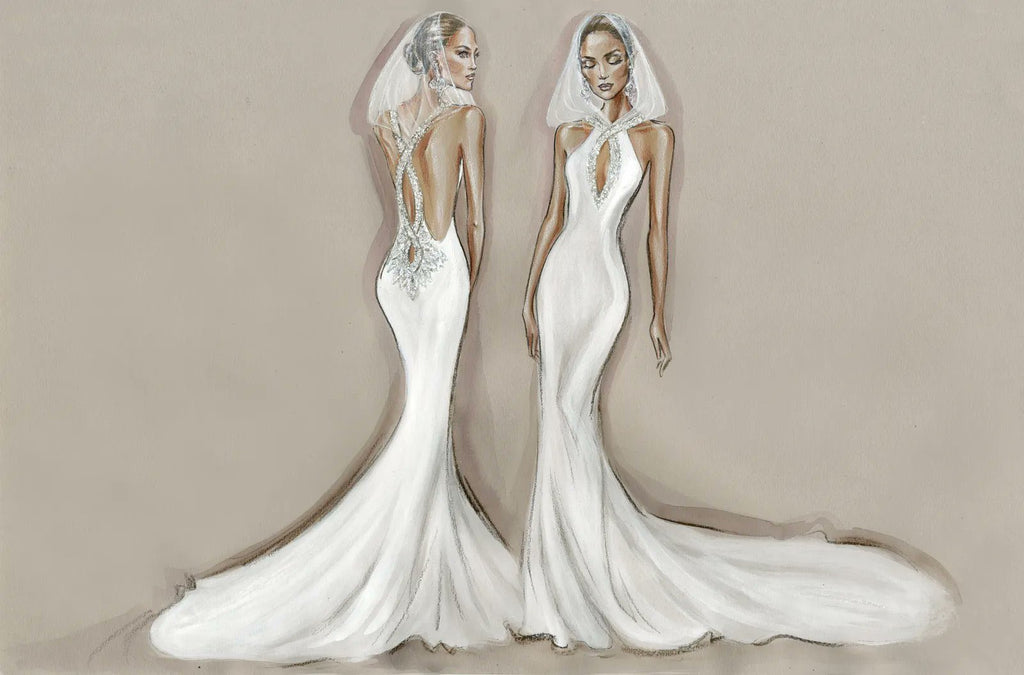 Jennifer Lopez wedding dress sketch