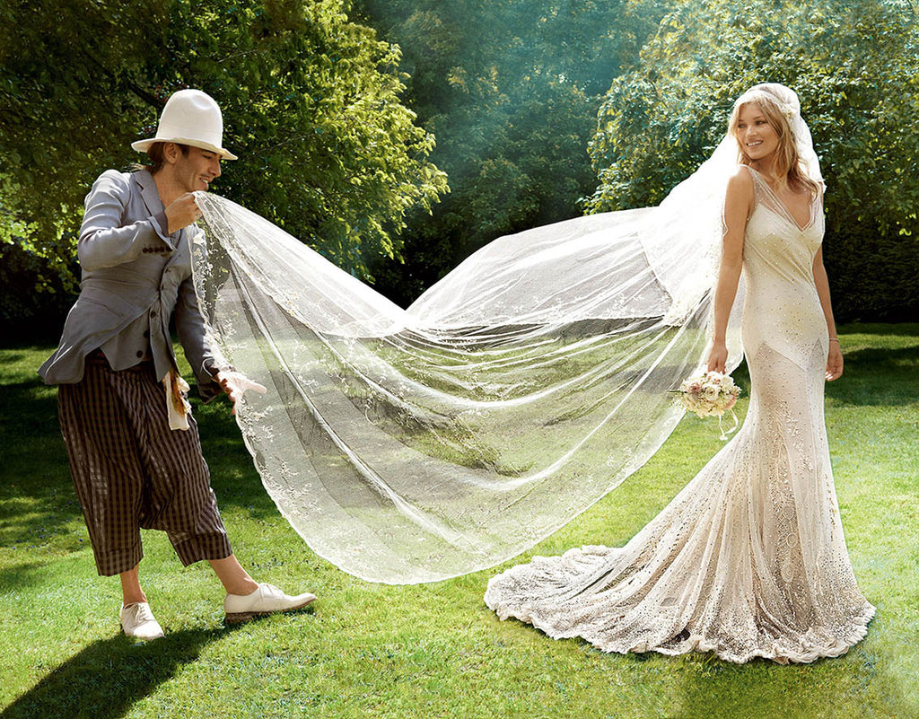 kate moss wedding veil by john galliano