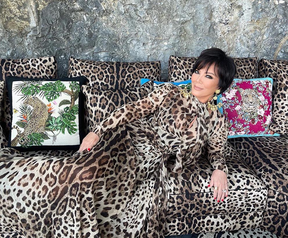 Kris Jenner wears Dolce & Gabbana in Portofino