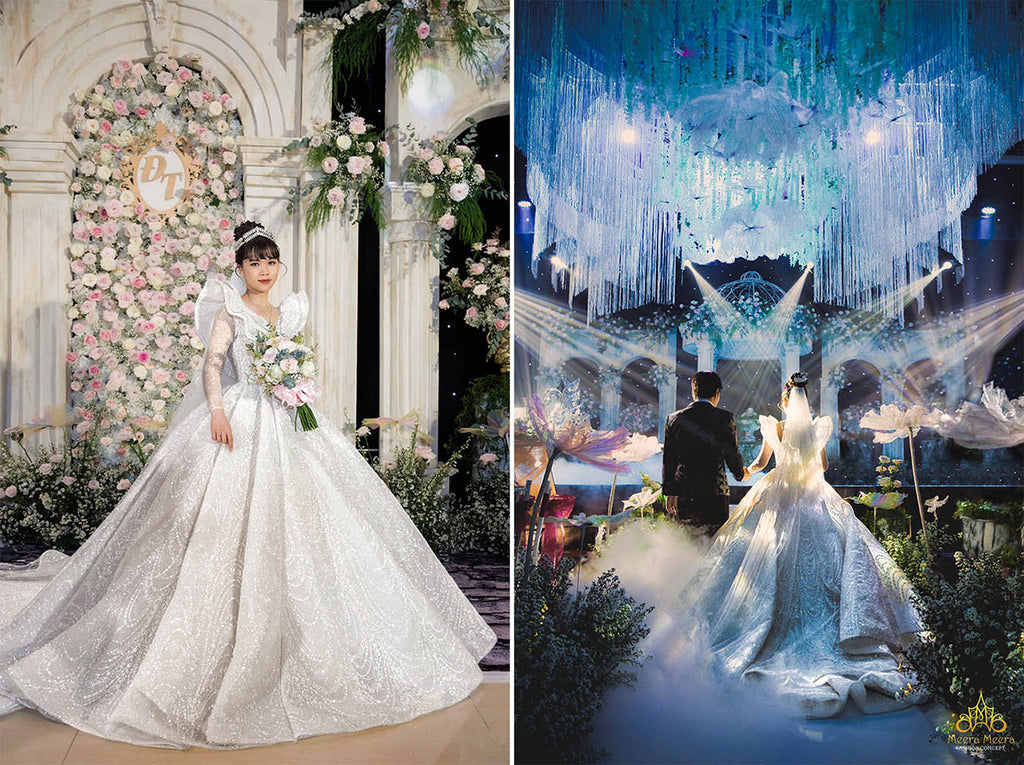 sparkly bridal veil