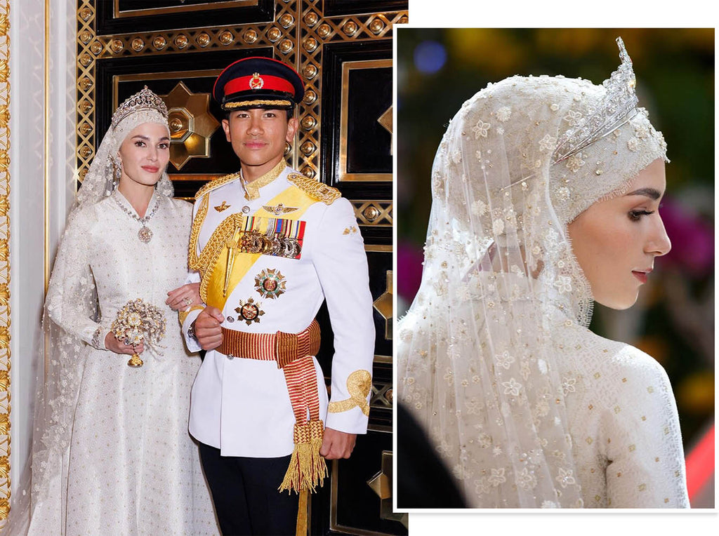 prince mateen anisha rosnah wedding veil by dior