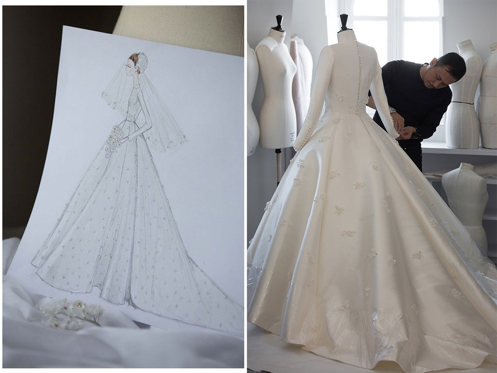 quy trình may áo cưới thiết kế riêng