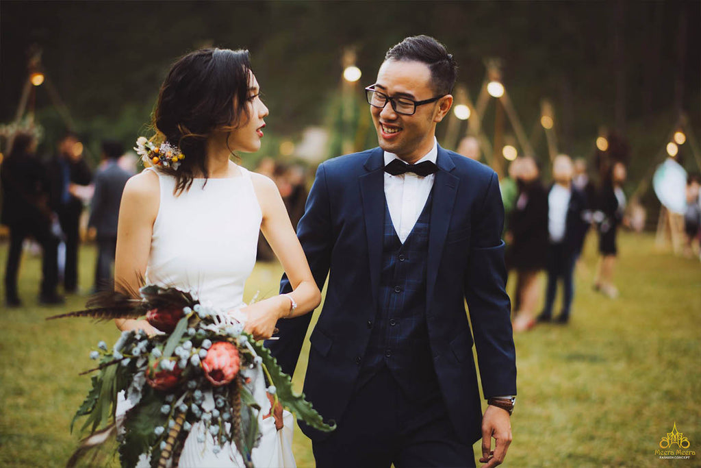 simple garden wedding gown