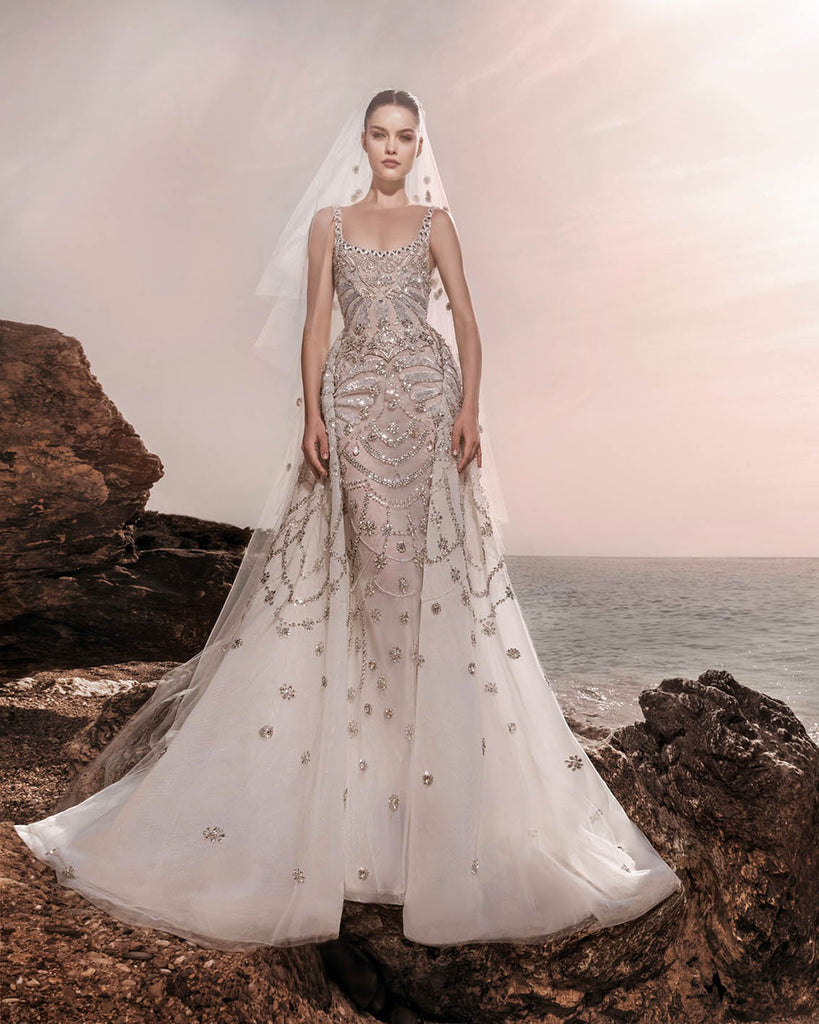 crystal embellished wedding gown 2025