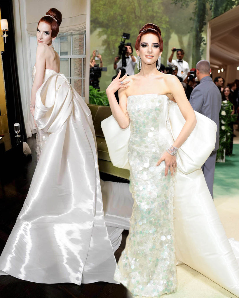 bow wedding gown at met gala 2024