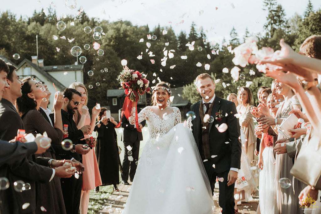 beautiful garden wedding dress