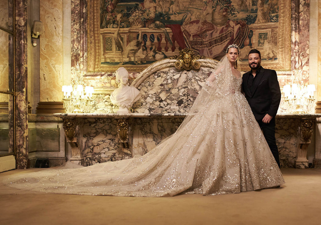 váy cưới Haute Couture vàng đồng Zuhair Murad