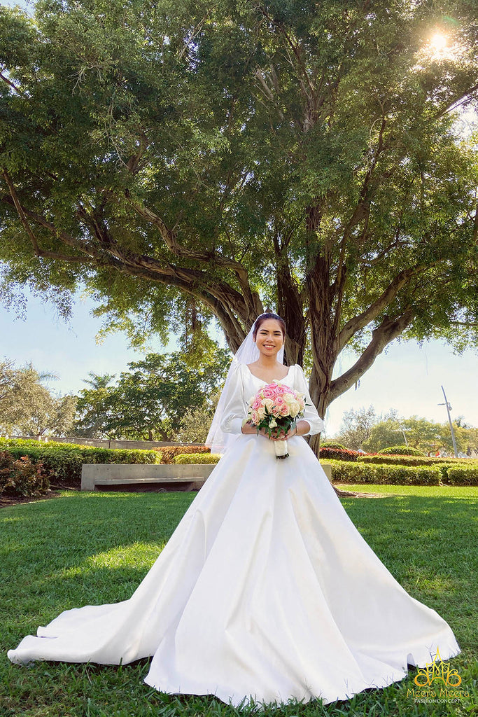 váy cưới tối giản minimalist cho đám cưới thân mật