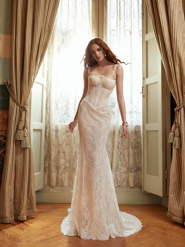 visible lace corset wedding dress 2025