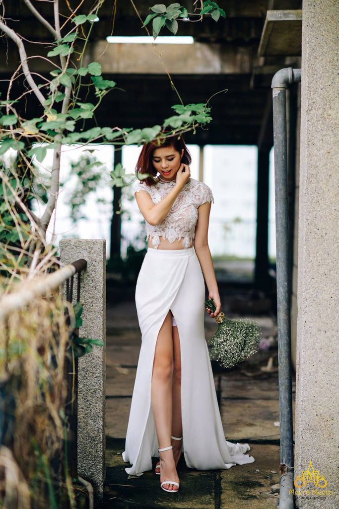 xu hướng váy cưới đẹp nhất mùa cưới 2022 áo cưới crop top meera meera fashion concept