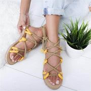 Summer Color Slippers Toe Beach Slippers Large Size Women's Strap Sandals Women Jasminesshop Shoes yellow / 41 yards
