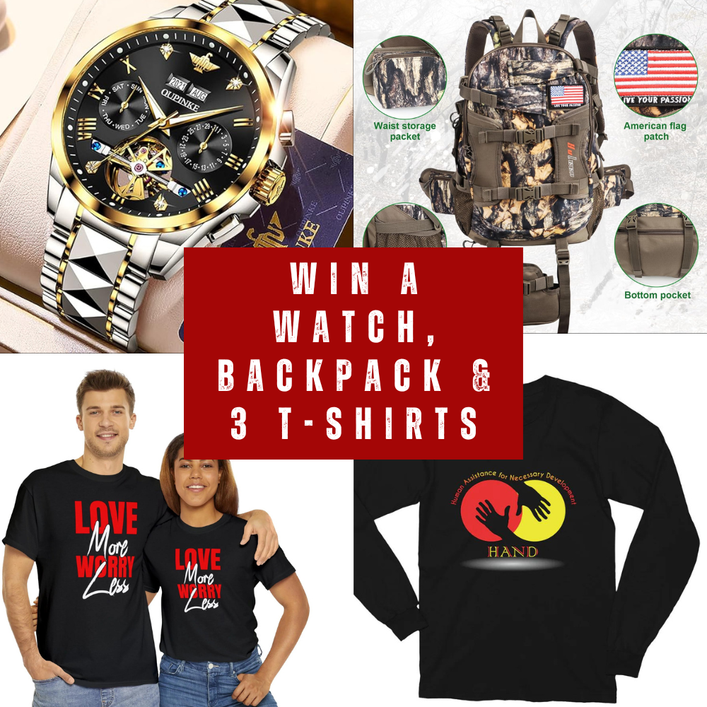 watch and t-shirts giveaway