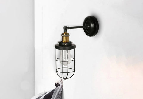ANKUR BRUIT VINTAGE METAL WIRE CAGE WALL LIGHT