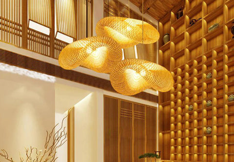 ANKUR CANE HAT BAMBOO PENDANT LIGHT