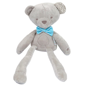 Cute Bow Bear Plush Pillow Infant Soft Toy Baby 's Playmate gift