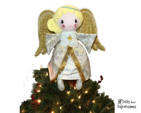 Tree Topper angel for Christmas sewing and ith pattern 