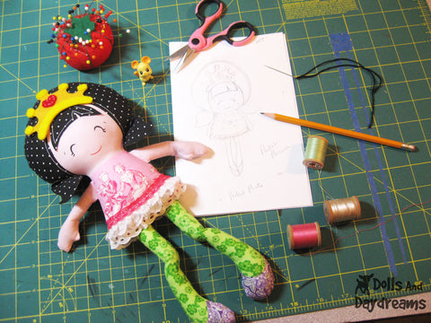 doll pattern maker from sketch to finished doll by dolls and daydreams