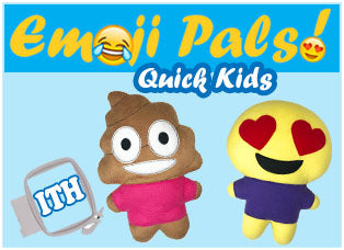 Emoji Pals Quick Kids Machine Embroidery Kawaii Patterns 