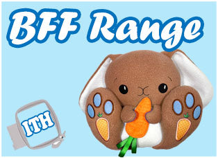 BFF Big Footed Friends Machine Embroidery Cute Plush Toy Range by Dolls And Daydreams