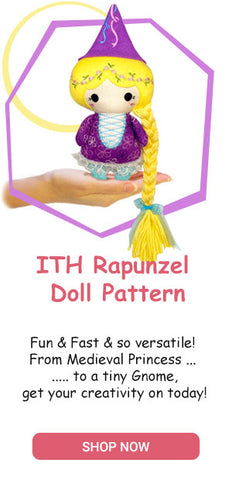 ITH Rapunzel Tiny Tot Doll Pattern