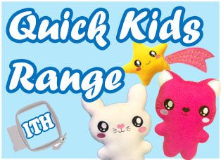 Quick Kids Kawaii Cute In The Hoop Machine Embroidery Patterns