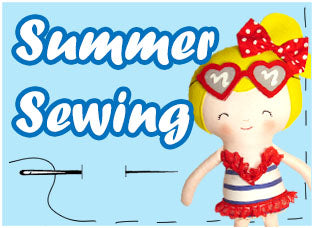 Summer PDF Sewing Patterns by Dolls And Daydreams DIY Handmade cloth dolls and plush toy softies