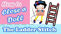 how to close a doll using the ladder stitch 