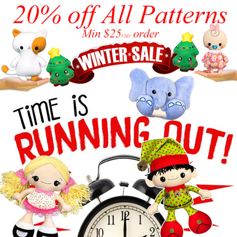 Winter Doll Pattern Sale ends Saturday