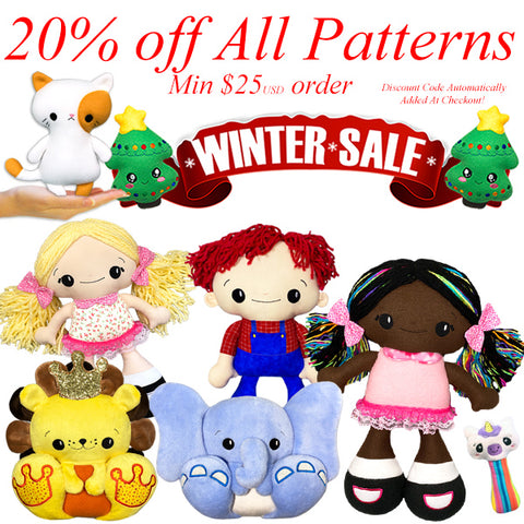 Dolls And Daydreams Winter Sewing and Machine embroidery pattern sale black Friday cyber Monday 