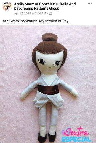 Star wars doll fan art patterns sewing and machine embroidery