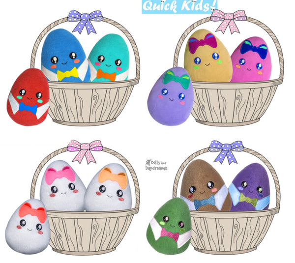 Easter egg soft toy diy sewing and ith pattern