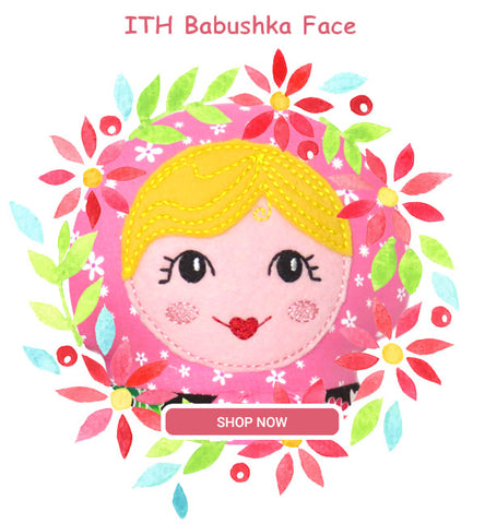 Babushka ITH Face for a Doll by dolls and daydreams