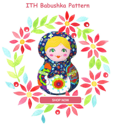 In The Hoop Babushka Doll Pattern machine embroidery design by Dolls And Daydreams