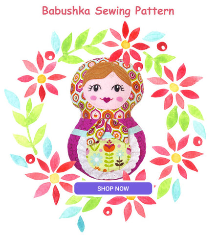 Babushka  pdf sewing pattern doll by dolls and daydreams