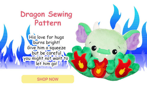 Dragon PDF sewing pattern by dolls and daydreams