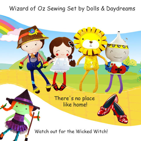 Wizard of Oz sewing pattern set by Dolls And Daydreams