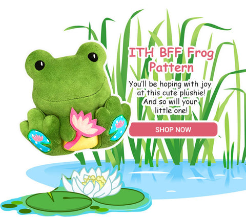 ITH BFF Frog Machine Embroidery Pattern collection