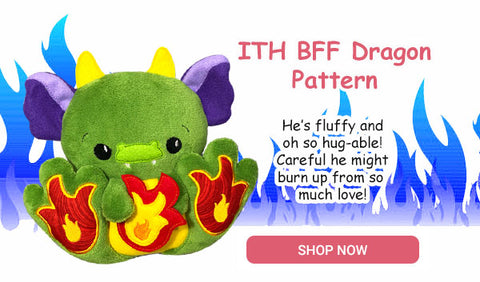 In the hoop BFF Dragon pattern by dolls and daydreams