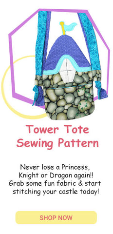 PDF Tower Tote Travel Doll Bag Sewing Pattern by dolls and daydreams 