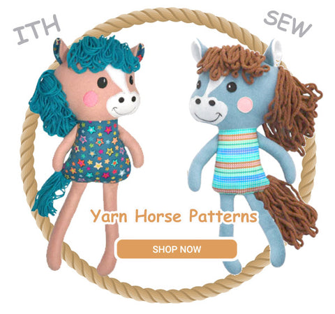 Cowboy Yarn Horse Sewing and In The Hoop Patterns by Dolls And Daydreams