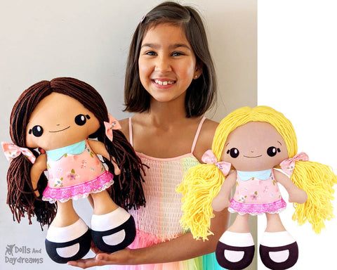 BFF Beauties Cloth Doll Sewing Pattern by Dolls And Daydreams
