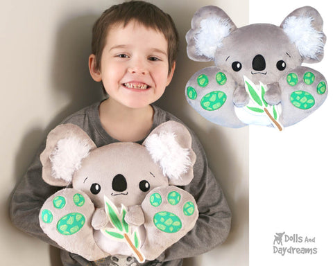 New BFF Koala Australian plush toy PDF Sewing pattern softie DIY Handmade