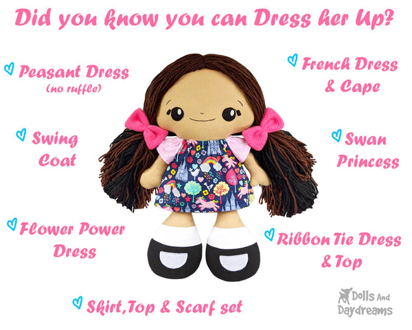 Dress you doll up in these doll clothes sewing patterns today! 