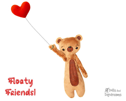 Floaty Friends Teddy Bear PDF Sewing Pattern Collection 