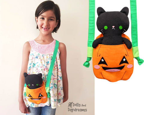 tiny-pumpkin-tote-sewing-pattern  trick or treat bag pdf easy diy halloween